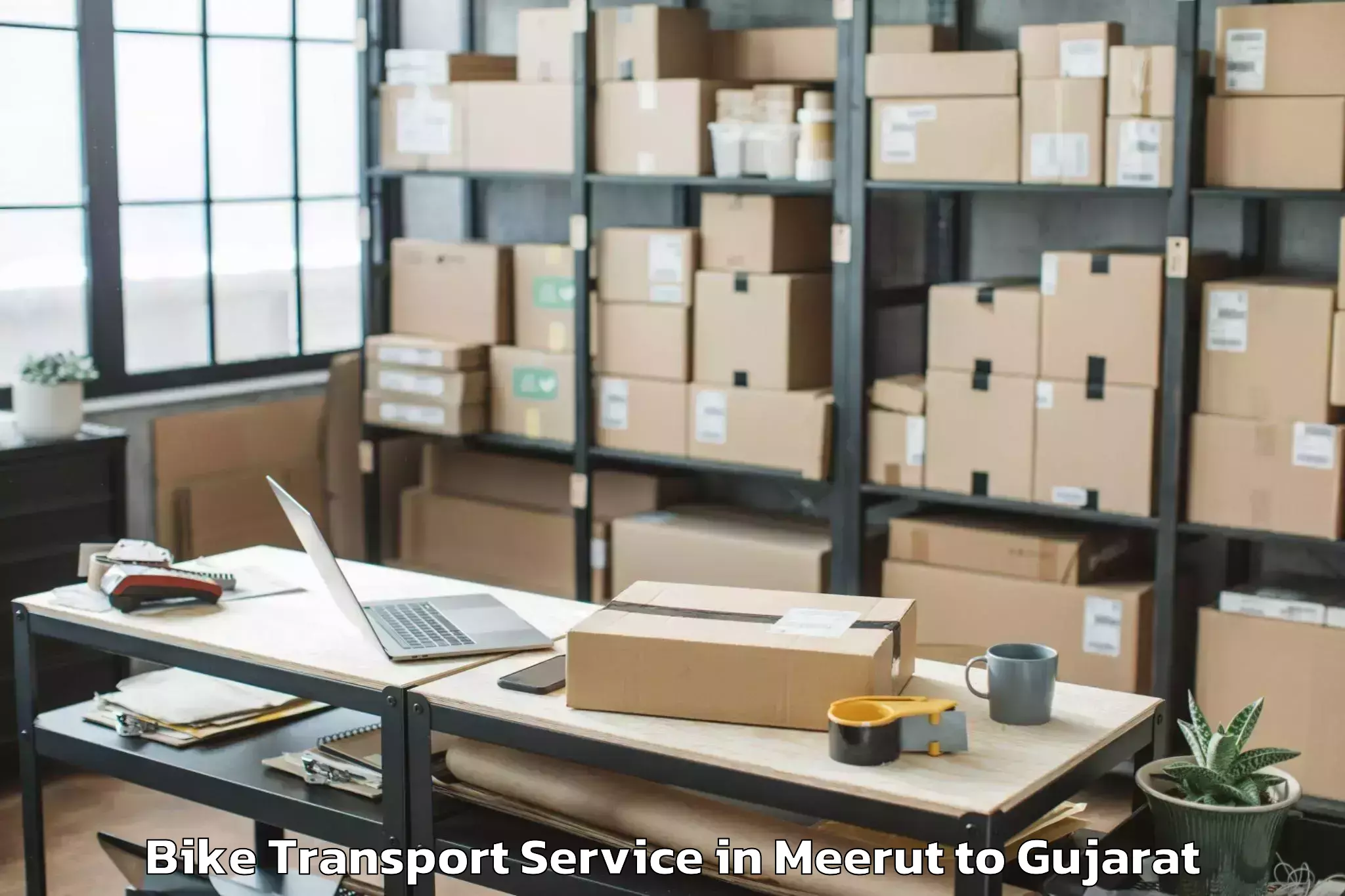 Meerut to Dwarka Bike Transport Booking